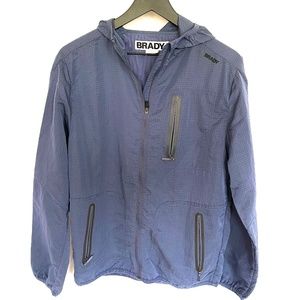 Brady Mens Nylon Hooded Windbreaker